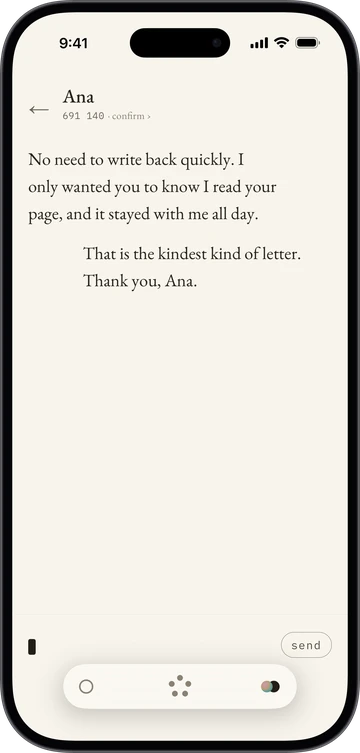 a letter from Ana, and the answer